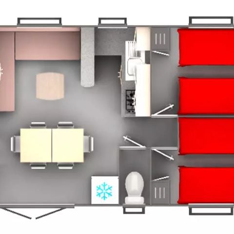 MOBILHOME 8 personnes - 4 pièces 6/8 personnes