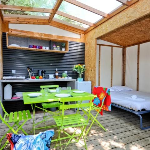 Tente en toile et en bois 4 personnes - Lodge Maori 2 chambres