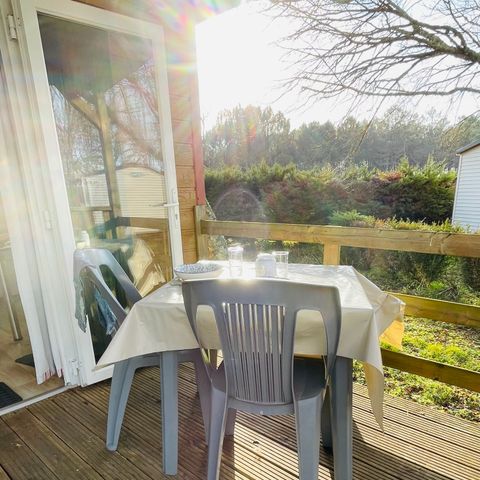 Stacaravan 2 personen - Duo Confort - 20m² - 1 kamer - overdekt terras