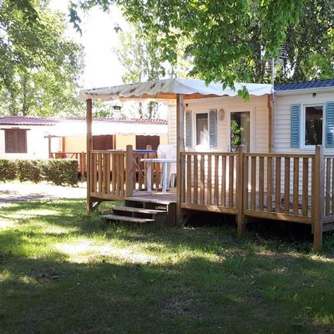 Mobilheim 4 personen - Family - 25m² - 2 Schlafzimmer - überdachte Terrasse