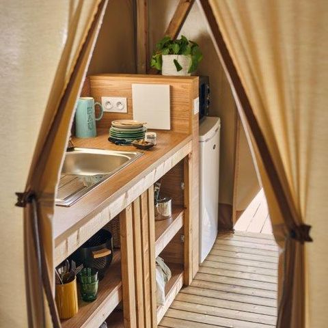 Tente en toile et en bois 5 personnes - Nouveauté 2026 ! ECOLODGE PREMIUM