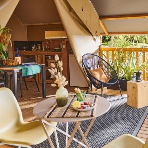 Tente en toile et en bois 5 personnes - Nouveauté 2026 ! ECOLODGE PREMIUM
