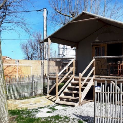 TENTE TOILE ET BOIS 4 personnes - La Cabane 2 chambres