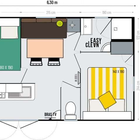 MOBILHOME 4 personnes - Wilson 2 chambres