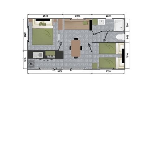 CASA MOBILE 4 persone - 2 camere da letto