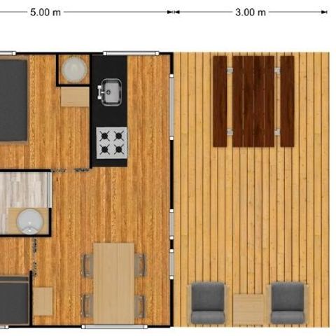 LODGE 4 personnes - Lodge Luxe 3 Pièces 4 Personnes