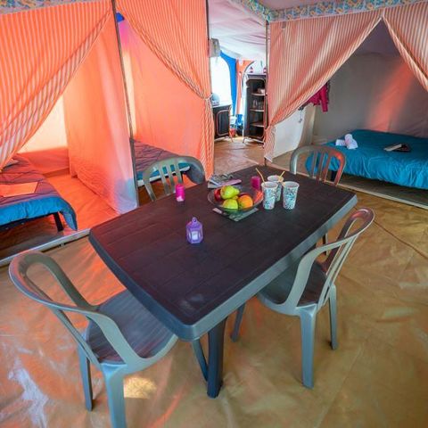 Tenda 4 persone - Tenda Navajo da 3 stanze e 4 posti letto senza servizi igienici