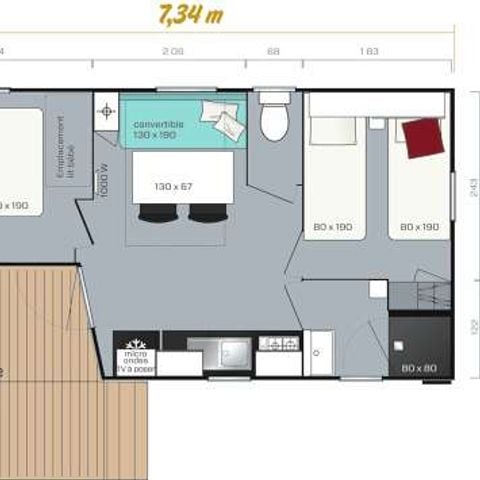 Casa mobile 6 persone - Loggia compatta