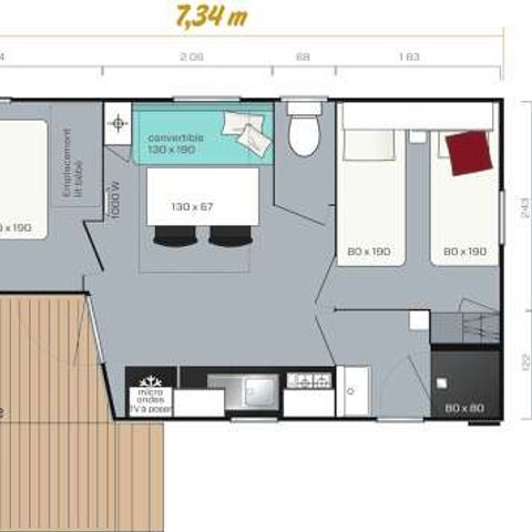 Mobile home 6 persons - Compact Loggia