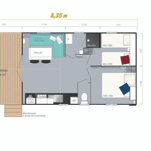 MOBILE HOME 6 people - LOGGIA BAY