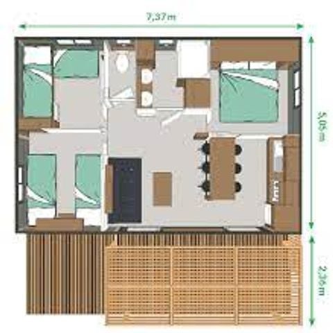 BUNGALOW 6 personnes - PORTLAND Premium 35m²