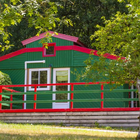 CHALET 4 persone - Chalet verde e rosso 35m² - 1 camera da letto + mezzanino