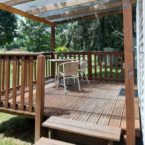 MOBILE HOME 4 people - COMFORT - 2 bedrooms + terrace + large fridge freezer - Air conditioning and Tv included