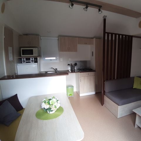 Mobilheim 4 personen - CONFORT PLUS- 2 Schlafzimmer + 2 Bäder- Klimaanlage und TV inklusive