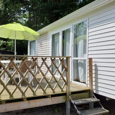 Stacaravan 4 personen - CONFORT PLUS- 2 slaapkamers + 2 badkamers- Airconditioning en TV inbegrepen