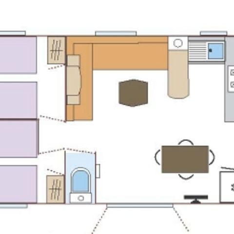 BUNGALOW 6 personnes - Cottage Premium - 36 m² - 3 chambres 4/6 pers