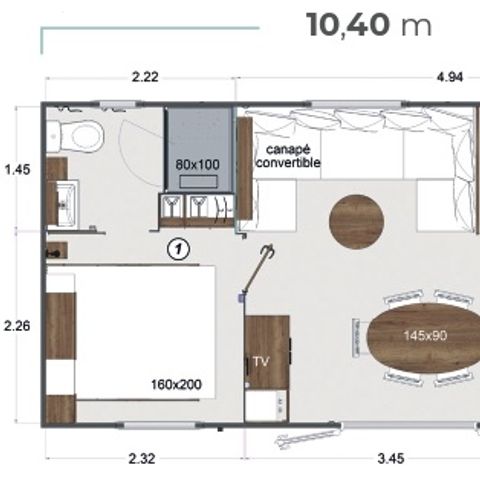 Stacaravan 6 personen - Prestige cottage