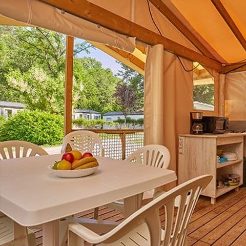 CANVAS AND WOOD TENT 5 people - Eco Lodge Tent | 2 Bedrooms | 4/5 Pers | No bathroom
