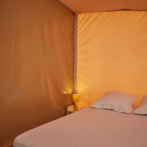 Tenda in tela e legno 5 persone - Tenda Eco Lodge | 2 Camere da letto | 4/5 Persone | Senza bagno