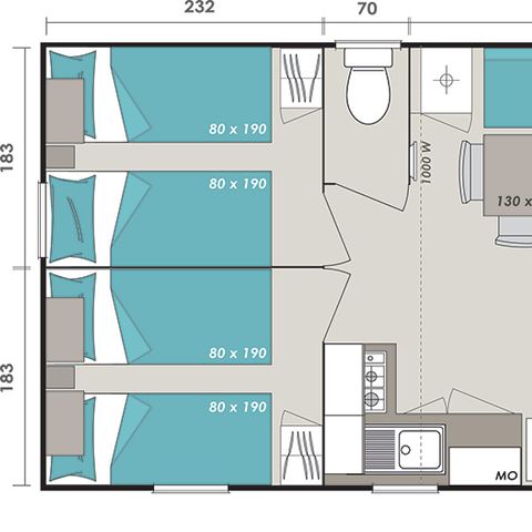 Mobile home 6 persons - OHANA