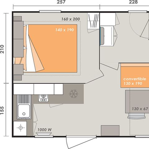 Mobile home 4 persons - ALOHA