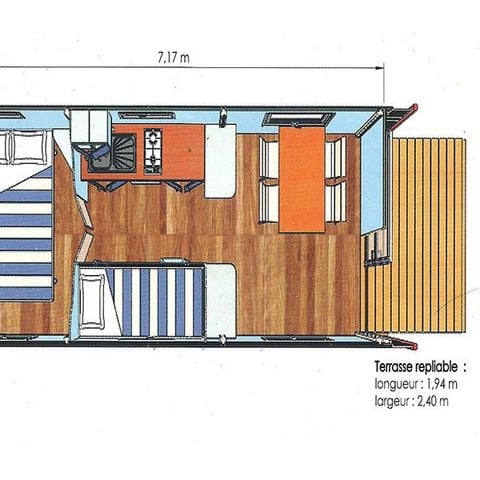 HÉBERGEMENT INSOLITE 2 personnes - Roulotte- 17M² - 1 chambre (sans sanitaires) 2 adultes + 2 enfants max 10 ans