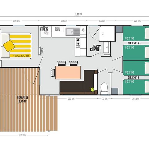 CASA MOBILE 6 persone - LUBERON - 30m² - 3 camere da letto