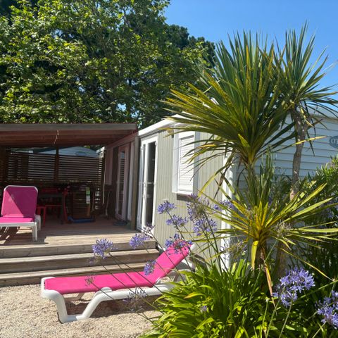 Mobile home 4 persons - Premium Cottage – 2 bedrooms – 2 bathrooms – Bed linen, towels, griddle and cleaning service included