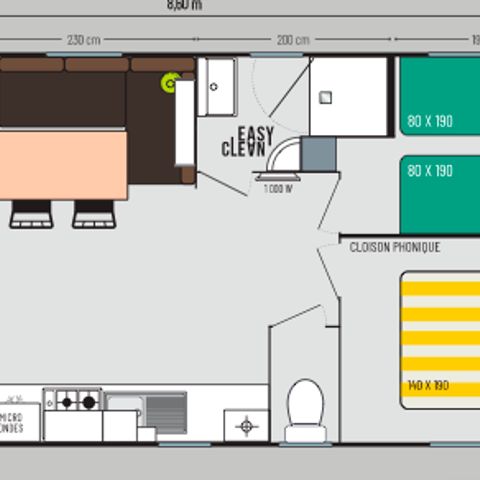 MOBILE HOME 4 people - LOGGIA BAY