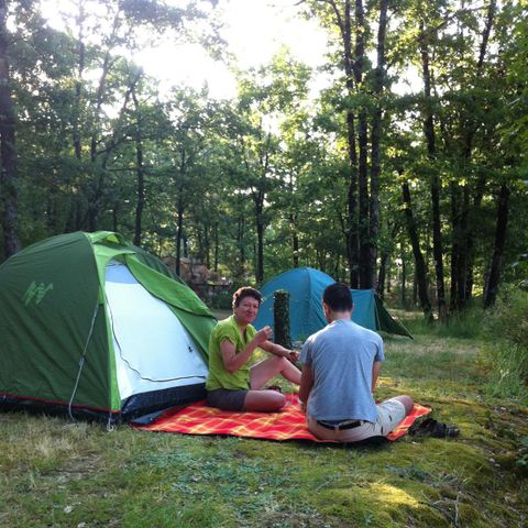 Pitch - Campsite for 1 or 2 people. Pitch 80m2: tent or caravan or camper + car.