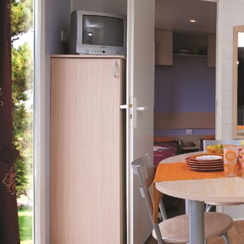 MOBILHOME 4 personas - Cottage Louisiane - 2 habitaciones : 31m² - Terraza semicubierta 15m² 4 pers.