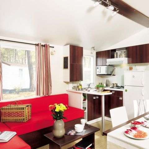 Mobilheim 6 personen - Cottage Family - 3 Zimmer : 32m² - Nicht überdachte Terrasse 11m² - 6 pers.