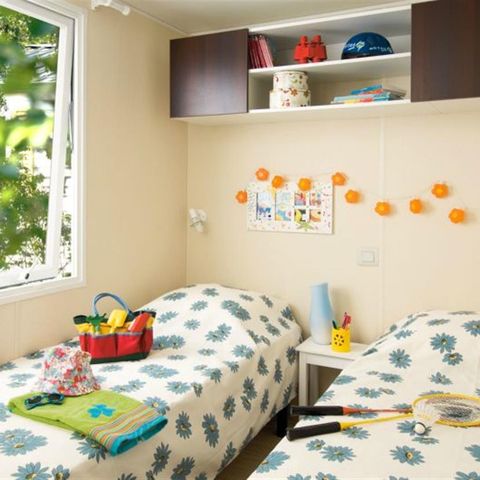 Mobile home 6 persons - Cottage Family - 3 bedrooms : 32m² - Uncovered terrace 11m² - 6 pers.