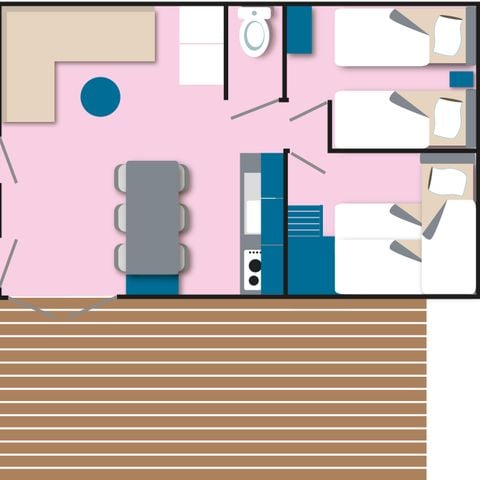 MOBILE HOME 7 people - Cottage Family Premium - 3 bedrooms :