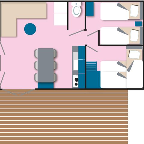 MOBILHOME 7 personas - Cottage Family Premium - 3 dormitorios :