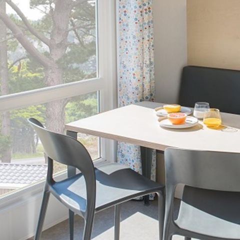 Mobile home 5 persons - Cottage Pacifique - 2 bedrooms : 27m² - Covered terrace 9m² 4/5 pers.