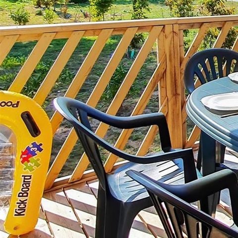 MOBILHOME 5 personnes - Cottage Pacifique - 2 chambres : 27m² - Terrasse couverte 9m² 4/5 pers.