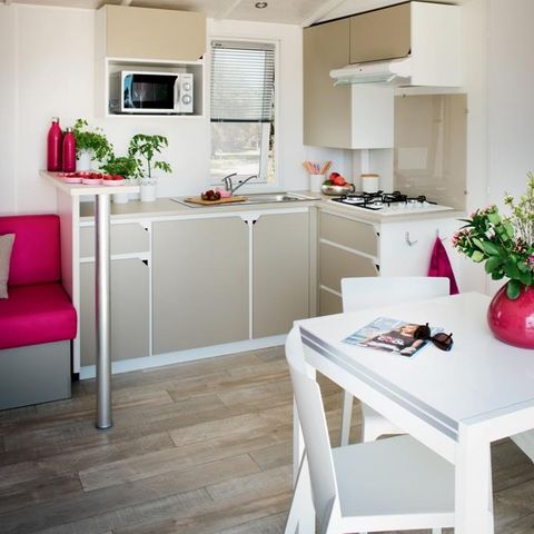 Mobilheim 8 personen - Cottage Quatro - 4 Zimmer: 39 m² + 15 m² halbüberdachte Terrasse