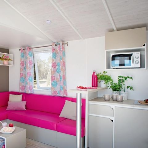 STACARAVAN 8 personen - Cottage Quatro - 4 slaapkamers : 39 m² + 15 m² halfoverdekt terras