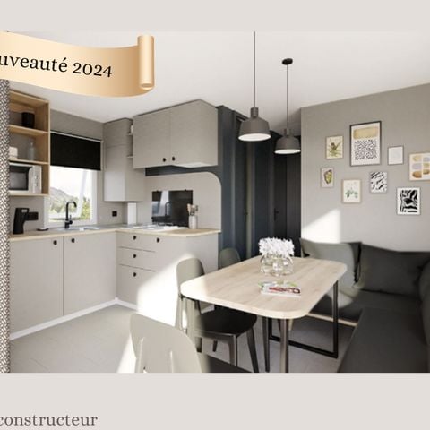 Stacaravan 6 personen - Cottage Family Pacifique - 3 kamers : 30m² + 9 m² terras