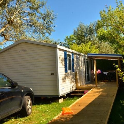 Stacaravan 5 personen - Cottage Life PMR - 2 slaapkamers: 32 m² + 15 m² halfoverdekt terras