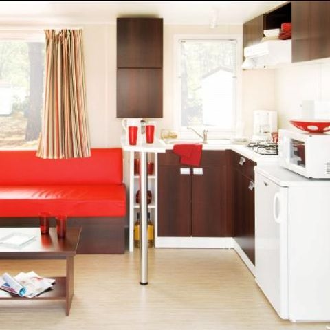 STACARAVAN 6 personen - Cottage Family - 3 slaapkamers : 33 m² + 11 m² halfoverdekt terras