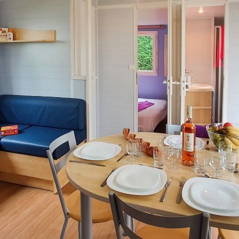 MOBILHOME 5 personas - Cottage Louisiane - 2 habitaciones : 31 m² + 14 m² terraza semicubierta