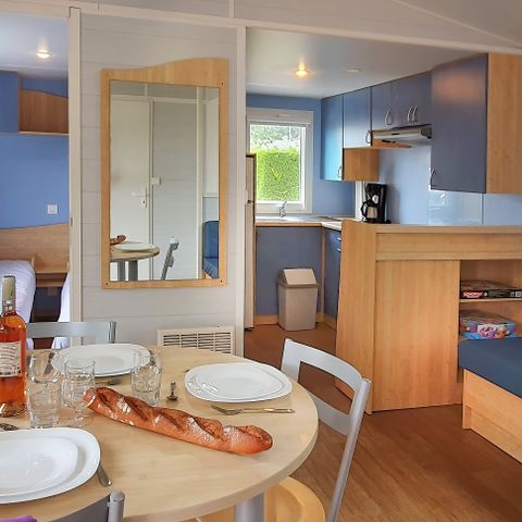MOBILHOME 5 personas - Cottage Louisiane - 2 habitaciones : 31 m² + 14 m² terraza semicubierta