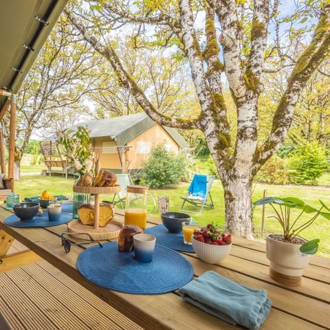 Safarizelt 4 Personen - Lodge Woody - 2 Schlafzimmer - 4 Personen