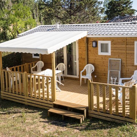 BUNGALOW 4 personnes - Mobil-home | Premium | 2 Ch. | 4 Pers. | Terrasse surélevée | Clim. | TV