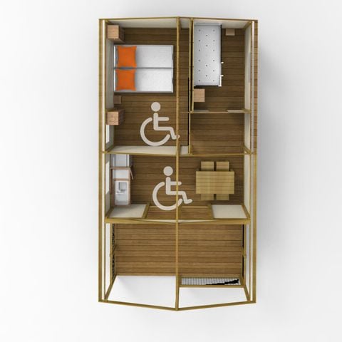 Lodge 4 personen - LODGE FAR WEST PMR 2 kamers 25m² - 2 kamers