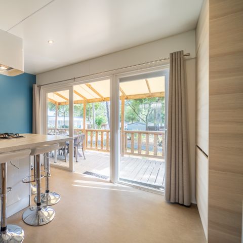 Stacaravan 6 personen - VIP 3 kamers 38m² - Pack-Vip inbegrepen (linnen, tv, wifi...)