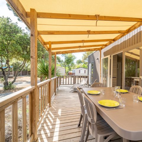 MOBILHOME 6 personas - VIP 3 habitaciones 38m² - Pack-Vip incluido (sabanas,tv,wifi...) 6 pers