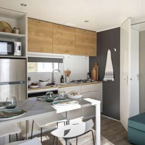Mobilhome 4 personnes - VIP 2 chambres 33m² - Pack-Vip inclus (linge,tv,wifi...)
